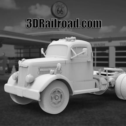1955 White Semi - Custom Sculptures 3D Printed in Clear Resin (Copy)