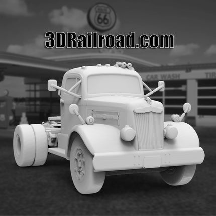 1955 White Semi - Custom Sculptures 3D Printed in Clear Resin (Copy)