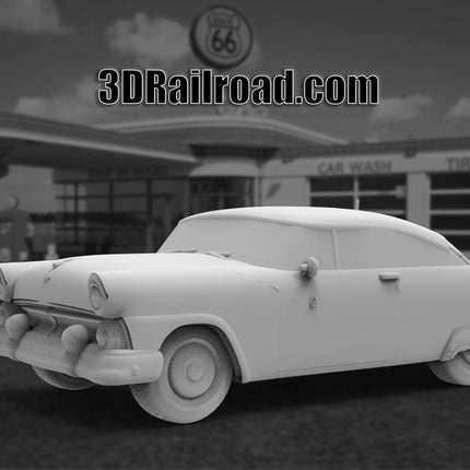 1955 Ford Crown Victoria - Custom Sculptures 3D Printed in Clear Resin