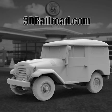 1955 Toyota Land Cruiser - Custom Sculptures 3D Printed in Clear Resin