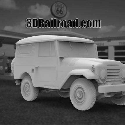 1955 Toyota Land Cruiser - Custom Sculptures 3D Printed in Clear Resin