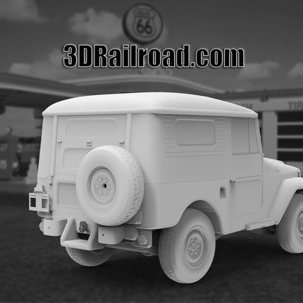 1955 Toyota Land Cruiser - Custom Sculptures 3D Printed in Clear Resin
