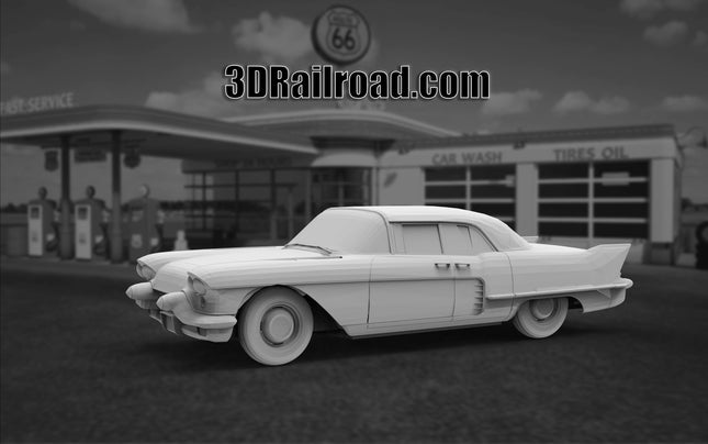 1957 Cadillac Eldorado Brougham - Custom Sculptures 3D Printed in Clear Resin