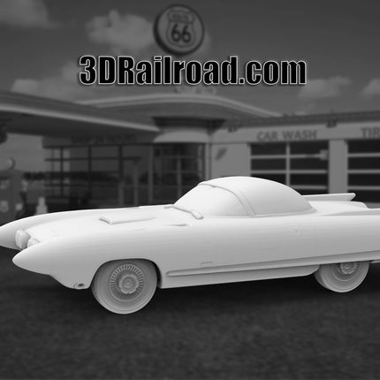1957 Cadillac Cyclone - Custom Sculptures 3D Printed in Clear Resin