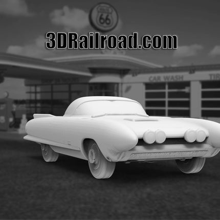 1957 Cadillac Cyclone - Custom Sculptures 3D Printed in Clear Resin