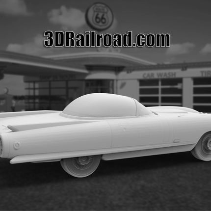 1957 Cadillac Cyclone - Custom Sculptures 3D Printed in Clear Resin