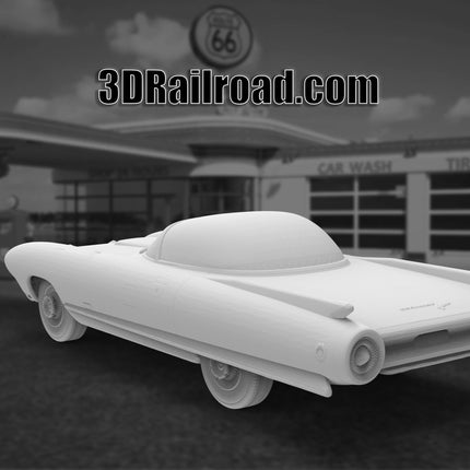 1957 Cadillac Cyclone - Custom Sculptures 3D Printed in Clear Resin