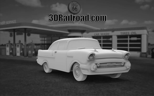 1957 Chevy 150 2 Door - Custom Sculptures 3D Printed in Clear Resin