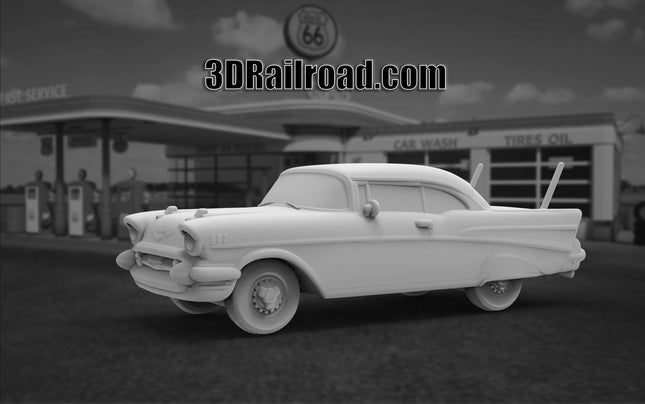 1957 Chevy Belair - Custom Sculptures 3D Printed in Clear Resin