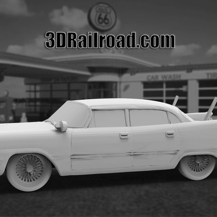 1958 Dodge Coronet - Custom Sculptures 3D Printed in Clear Resin