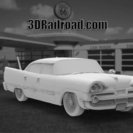 1958 Dodge Coronet - Custom Sculptures 3D Printed in Clear Resin