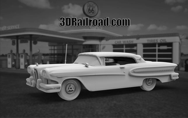 1958 Edsel Corsair - Custom Sculptures 3D Printed in Clear Resin