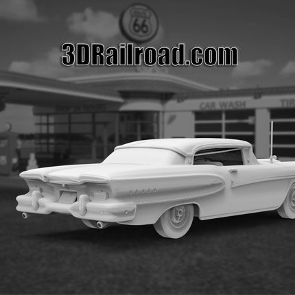 1958 Edsel Corsair - Custom Sculptures 3D Printed in Clear Resin
