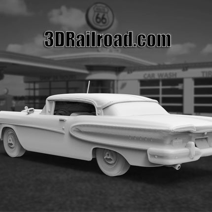 1958 Edsel Corsair - Custom Sculptures 3D Printed in Clear Resin