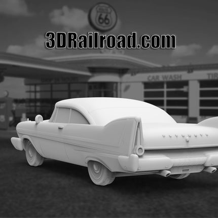 1958 Plymouth Fury - Custom Sculptures 3D Printed in Clear Resin