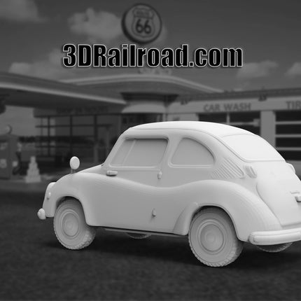 1958  Subaru - Custom Sculptures 3D Printed in Clear Resin