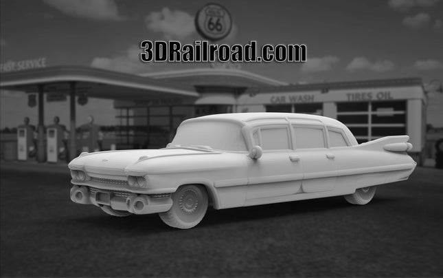 1959 Cadillac Fleetwood - Custom Sculptures 3D Printed in Clear Resin