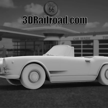 1959 Maserati 3500 Spyder  - Custom Sculptures 3D Printed in Clear Resin