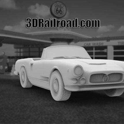 1959 Maserati 3500 Spyder  - Custom Sculptures 3D Printed in Clear Resin