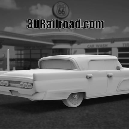 1959 Lincoln Mark 4  - Custom Sculptures 3D Printed in Clear Resin
