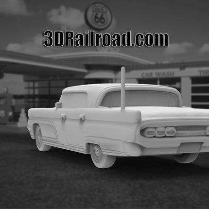 1959 Lincoln Mark 4  - Custom Sculptures 3D Printed in Clear Resin