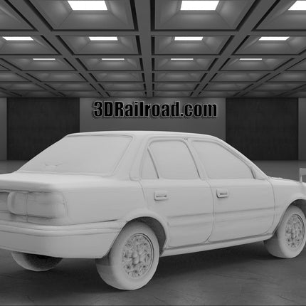 1990 Toyota Corolla - Custom Sculptures 3D Printed in Clear Resin