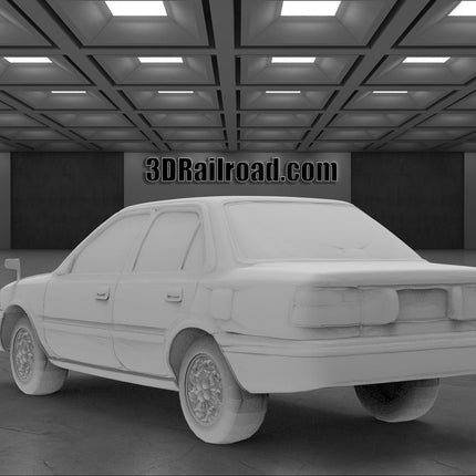 1990 Toyota Corolla - Custom Sculptures 3D Printed in Clear Resin