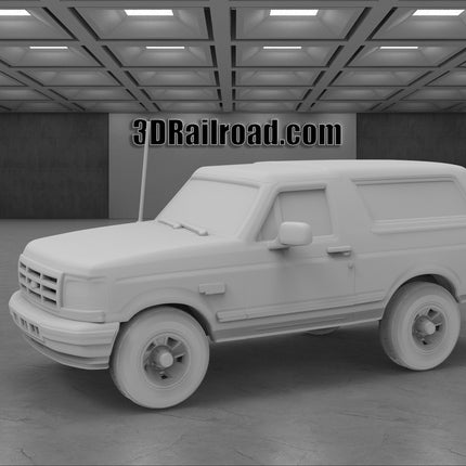1991 Ford Bronco - Custom Sculptures 3D Printed in Clear Resin