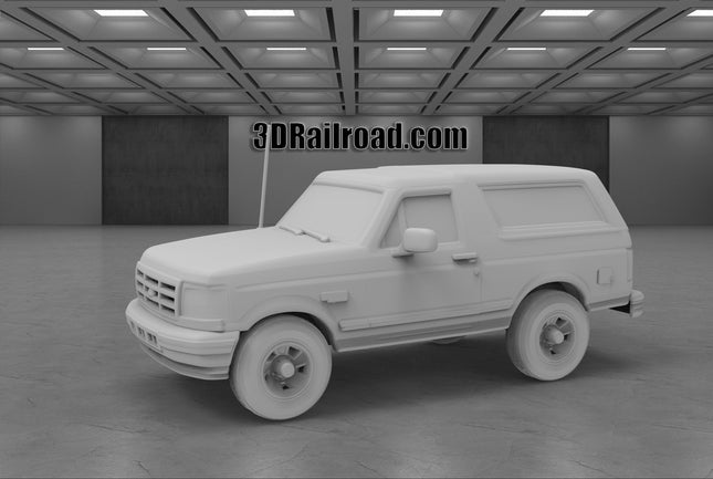 1991 Ford Bronco - Custom Sculptures 3D Printed in Clear Resin