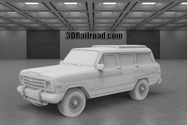 1991 Jeep Wagoneer - Custom Sculptures 3D Printed in Clear Resin
