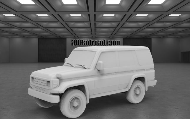 1991  Toyota Land Cruiser j70- Custom Sculptures 3D Printed in Clear Resin