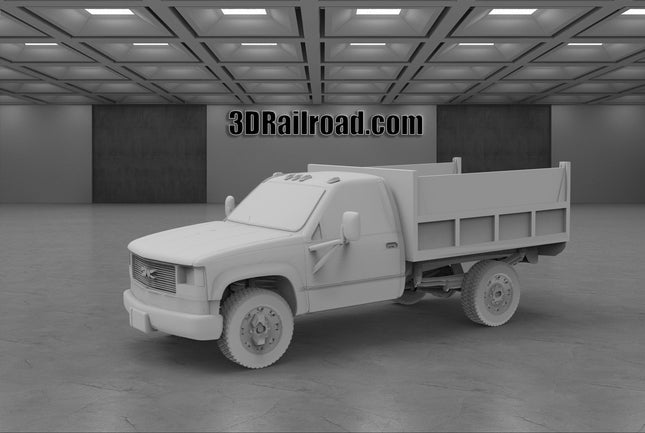 1992 GMC Pickup Work Truck - Custom Sculptures 3D Printed in Clear Resin