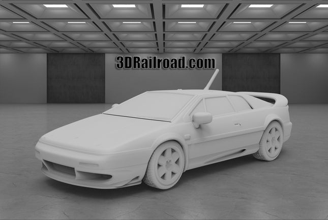 1992 Lotus Esprit - Custom Sculptures 3D Printed in Clear Resin
