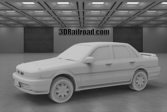 1992 Mitsubishi Galant - Custom Sculptures 3D Printed in Clear Resin