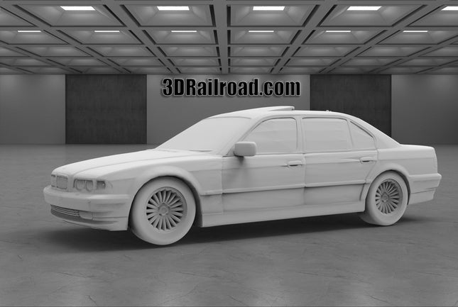 1994 BMW E38 - Custom Sculptures 3D Printed in Clear Resin