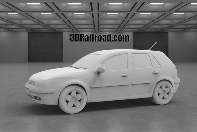 1994 Volkswagen Golf - Custom Sculptures 3D Printed in Clear Resin