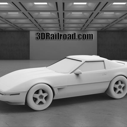 1995 Chevy Corvette - Custom Sculptures 3D Printed in Clear Resin