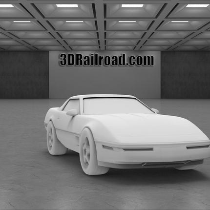 1995 Chevy Corvette - Custom Sculptures 3D Printed in Clear Resin