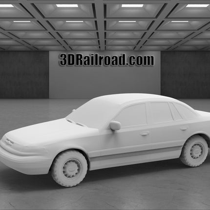 1995 Ford Crown Victoria  - Custom Sculptures 3D Printed in Clear Resin