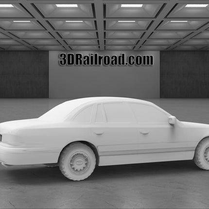 1995 Ford Crown Victoria  - Custom Sculptures 3D Printed in Clear Resin