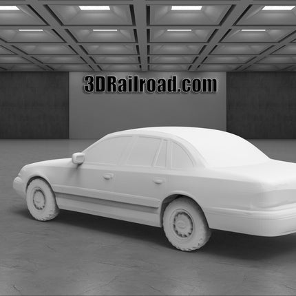 1995 Ford Crown Victoria  - Custom Sculptures 3D Printed in Clear Resin