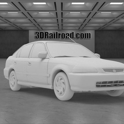 1996 Honda Civic Sedan - Custom Sculptures 3D Printed in Clear Resin