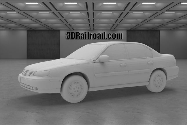 1997 Chevy Malibu - Custom Sculptures 3D Printed in Clear Resin