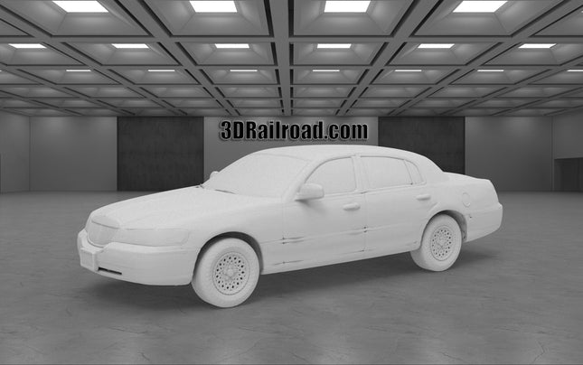 1997 Lincoln Town Car - Custom Sculptures 3D Printed in Clear Resin