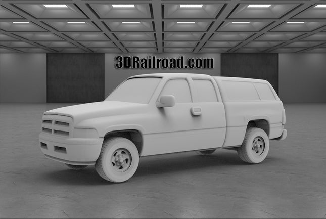 1999 Dodge Ram 1500 Ext Cab - Custom Sculptures 3D Printed in Clear Resin