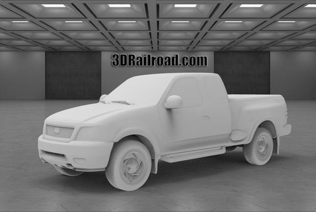 1999 Ford F150 Crew Cab Stepside - Custom Sculptures 3D Printed in Clear Resin