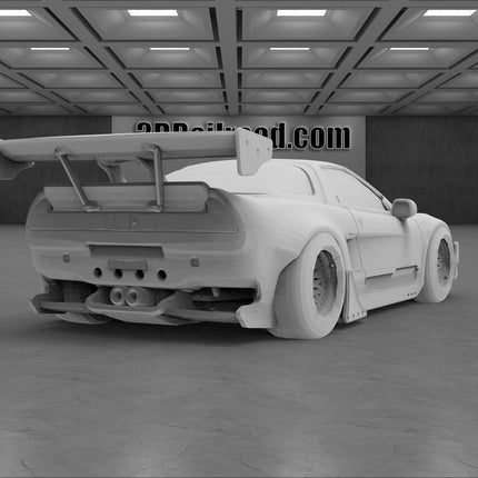 1999 Honda NSX Track - Custom Sculptures 3D Printed in Clear Resin