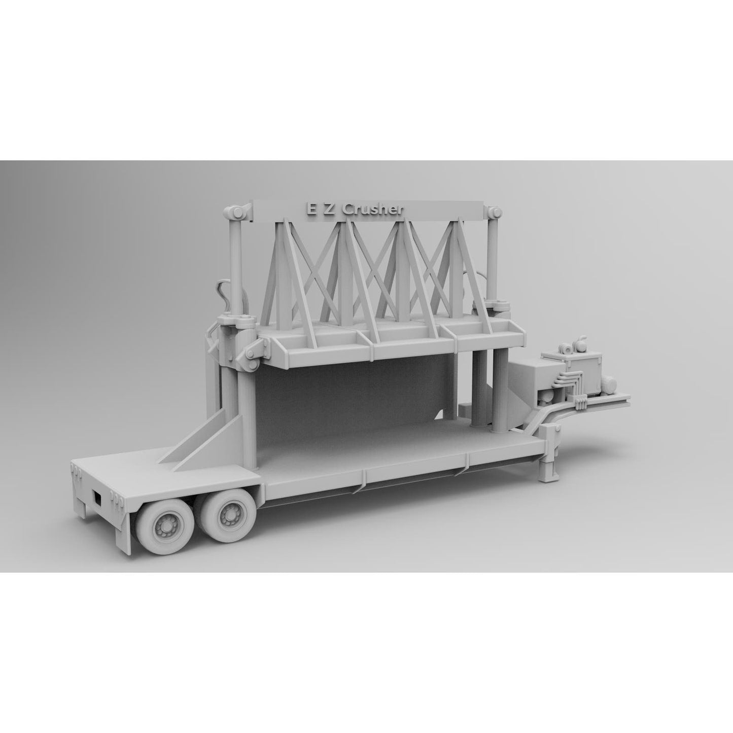 HO Scale 1/87  EZ Car Crusher  Printed in Clear Resin