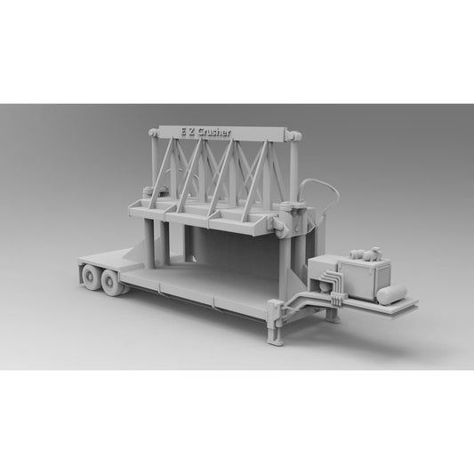 HO Scale 1/87  EZ Car Crusher  Printed in Clear Resin