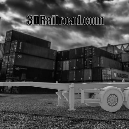 20 Ft Intermodal Trailer - Container - Custom Sculptures 3D Printed in Clear Resin